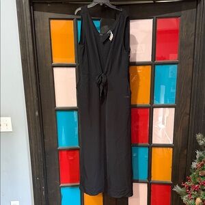 1. State Black V-Neck Dress